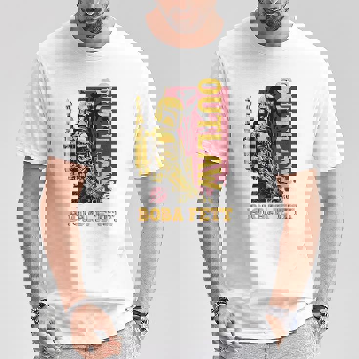 スターウォーズ ボバ・フェットの本 アウトロー 叙事詩 レトロ ポートレート Tシャツ 面白い贈り物