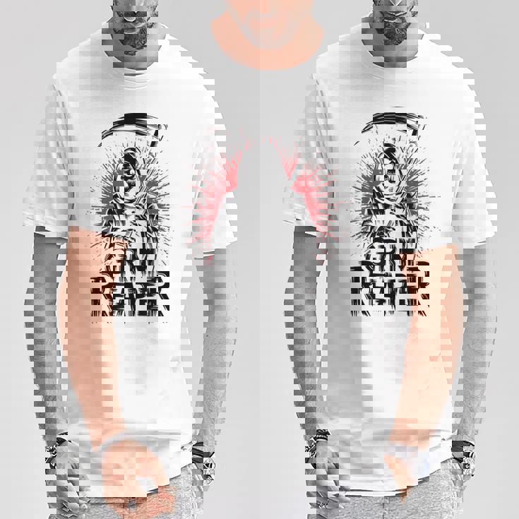 スプラッシュアート 死神 ハロウィン Tシャツ 面白い贈り物