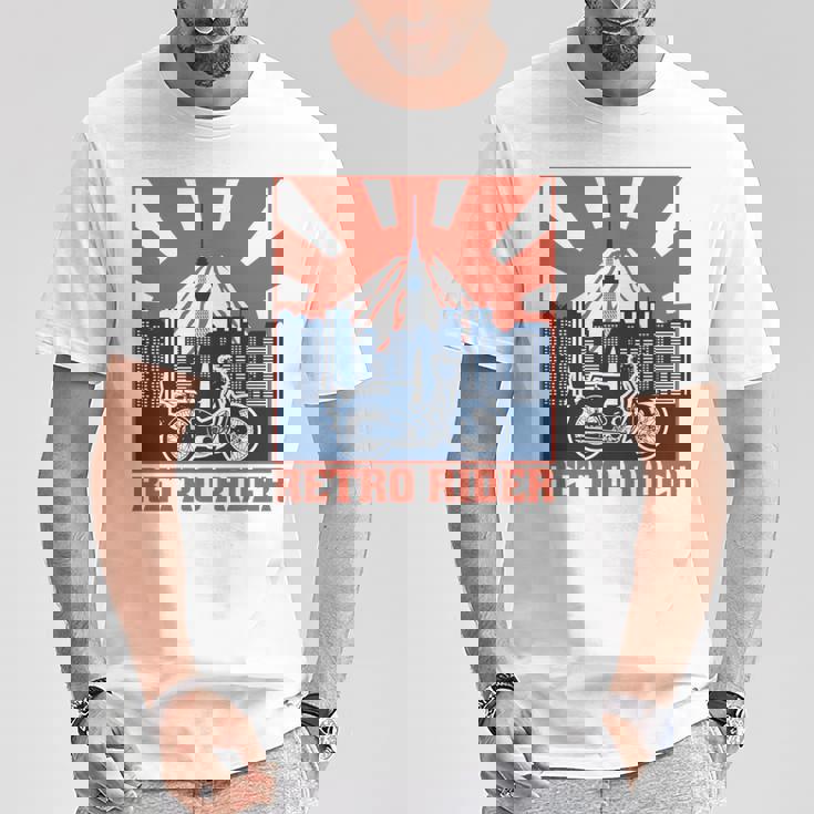 スーパーカブc100 原付バイク レトロライダー 東京日本 長袖tシャツ Tシャツ 面白い贈り物