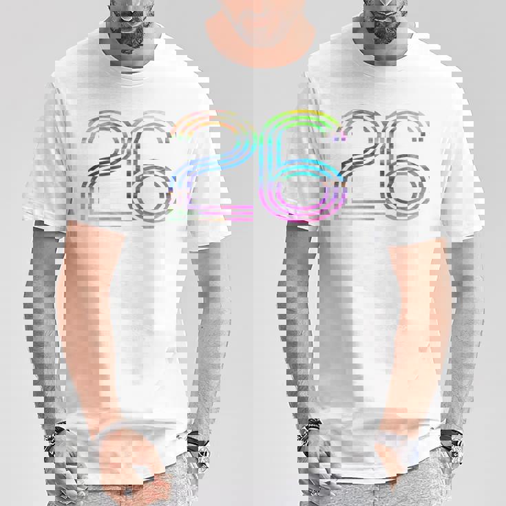 タイダイシャツ ナンバー26 レトロユニフォーム バックプリントジャージ Tシャツ 面白い贈り物