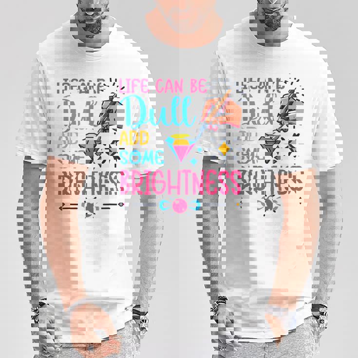 ダイヤモンドペインティングアーティストlife Can Be Dullダイヤモンドペインティング Tシャツ 面白い贈り物