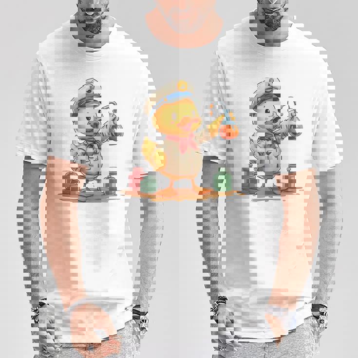 ダックビーイング・ア・オイラー、キュートなデザイン。 Tシャツ 面白い贈り物