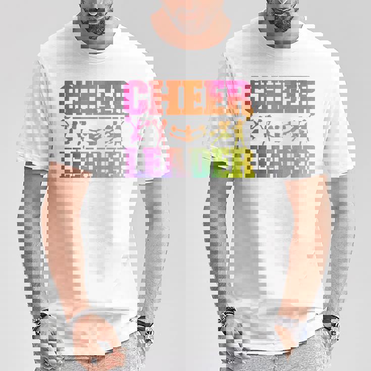 チア チアリーディング 水彩 レインボー チアリーダー Tシャツ 面白い贈り物