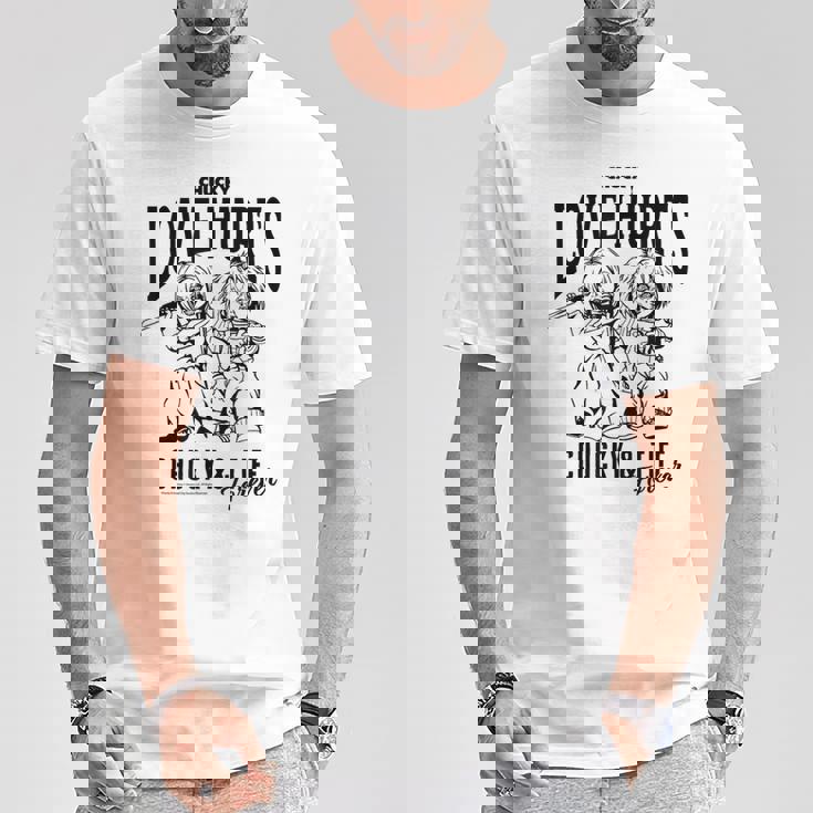 チャッキー＆ティフ・フォーエヴァー・ラブ・ハーツ Tシャツ 面白い贈り物