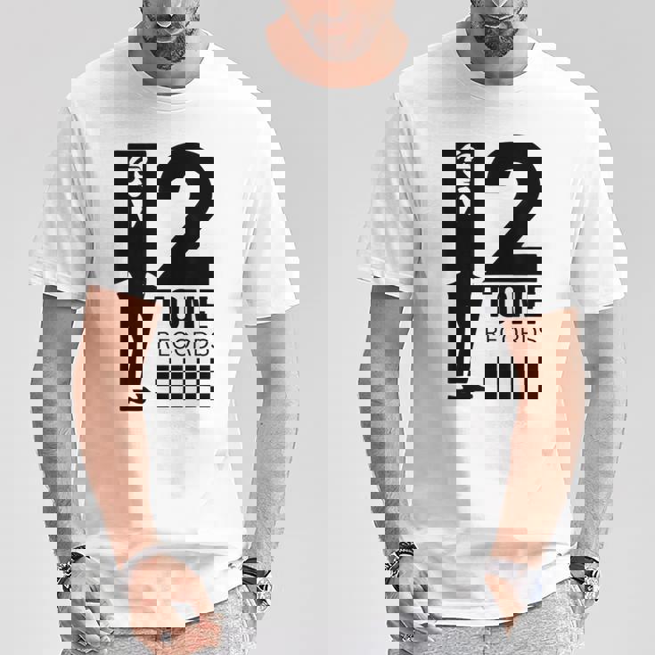 ツートーンスカ音楽チェッカーボード Tシャツ 面白い贈り物