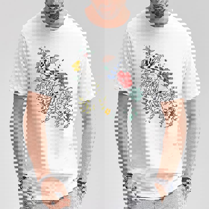 ティラノサウルス 恐竜 骨格 化石 古生物学 Tシャツ 面白い贈り物