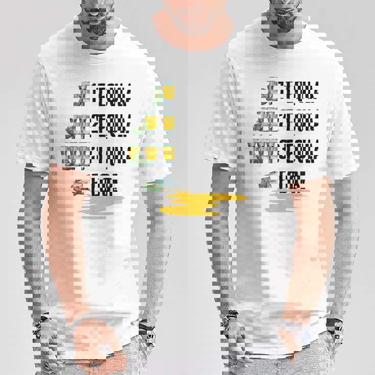 テキーラ 2 テキーラ 3 テキーラ フロア シンコ・デ・マヨ 飲料 Tシャツ 面白い贈り物