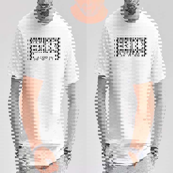 テクノ バーコード 303 808 909 Tシャツ 面白い贈り物