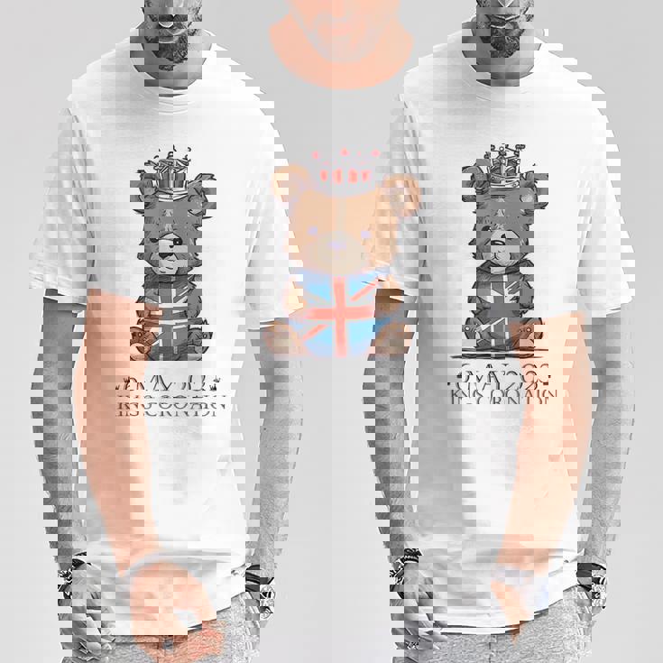 テディロイヤルベア 王様の戴冠式 ユニオンジャック・チャールズ Tシャツ 面白い贈り物