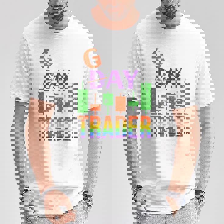 デイストライクスルーゲイトレーダープライド月間トレーディングオタクファニー。 Tシャツ 面白い贈り物