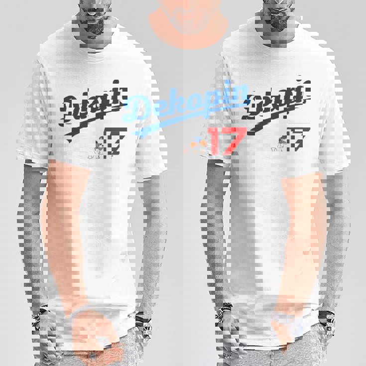 デコピン 大谷 Dekopin 愛犬 Decoy 二刀流 Decopin 野球 ユニホーム風 犬 かわいい 長袖tシャツ Tシャツ 面白い贈り物