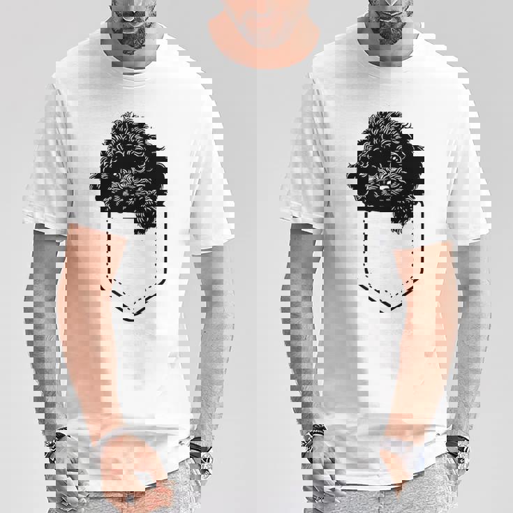 トイプードルのポケット Tシャツ 面白い贈り物