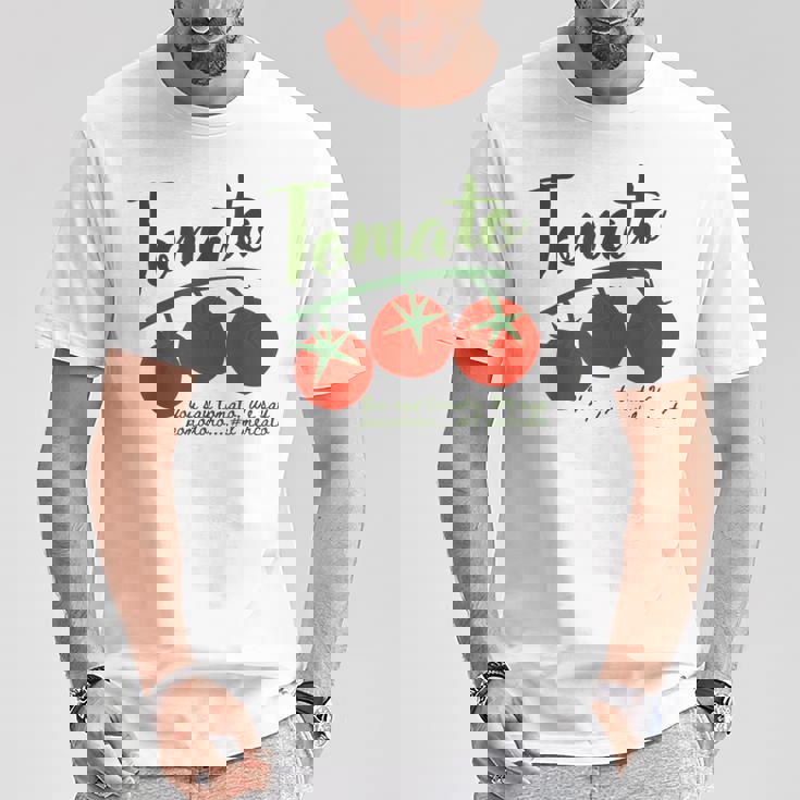 トマトガール 夏 Il ポモドーロ イタリアンサマー Tシャツ 面白い贈り物