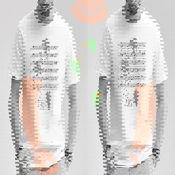 トロンボーン奏者 カエル トロンボーン好きのトロンボーン愛好家 トロンボーン音記号 Tシャツ 面白い贈り物