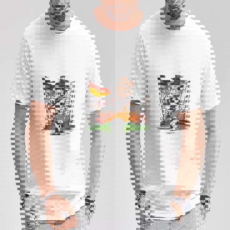 ドイツ サッカー 少年 フットボール 長袖tシャツ Tシャツ 面白い贈り物
