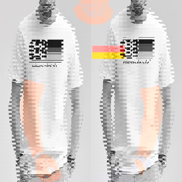 ドイツ 国旗 ドイツ カントリーコード Gerスポーツゲーム アスリート Tシャツ 面白い贈り物