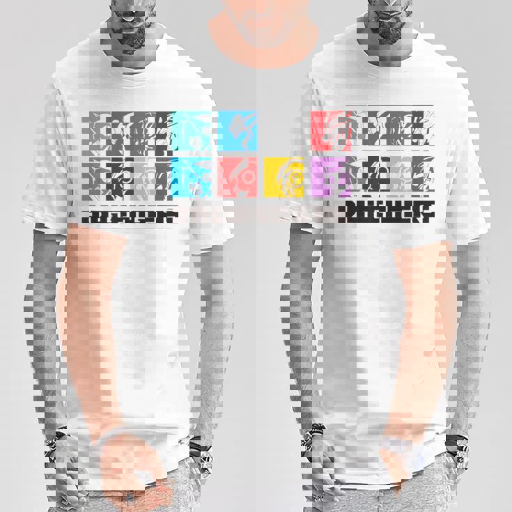 ドゲンジャーズ フェイスシルエット Tシャツ 面白い贈り物