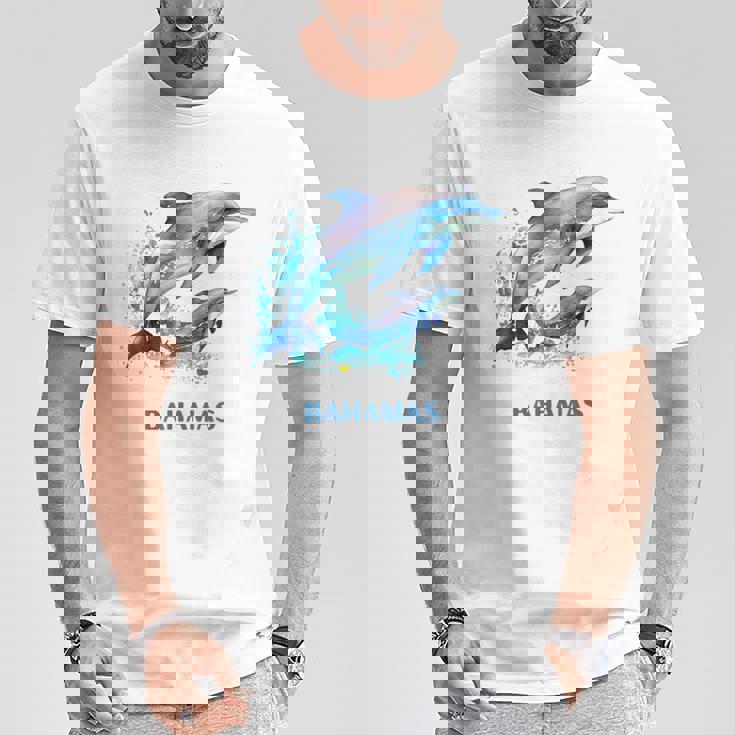 ドルフィン バケーション ヴィンテージ バハマ ビーチ デスティネーション Tシャツ 面白い贈り物