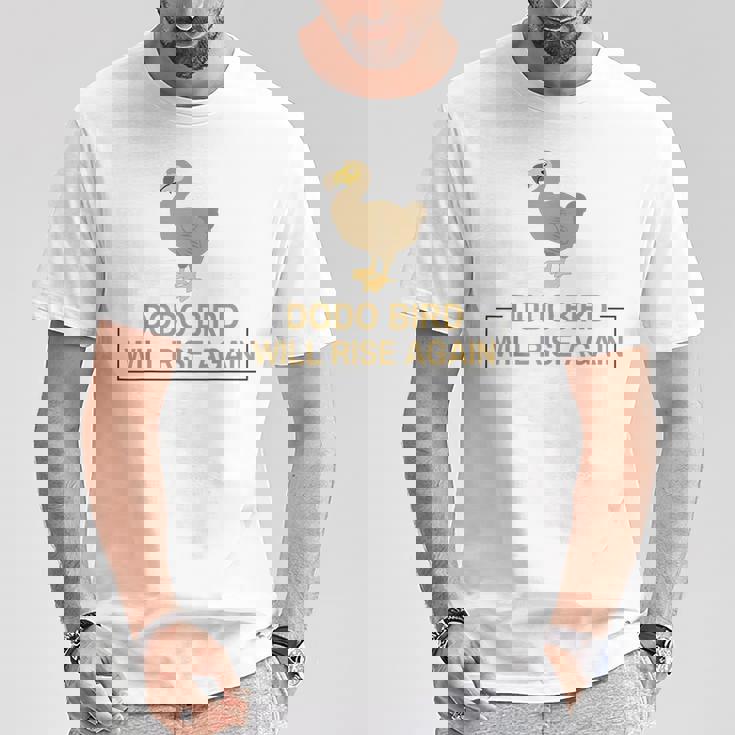 ドードー鳥は再び復活する 絶滅した飛べない鳥 Tシャツ 面白い贈り物