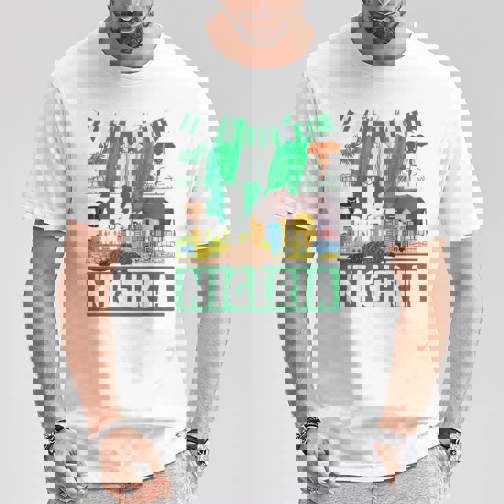 ナイジェリアの服のアイデア キッズ&ノベルティ ナイジェリア国旗 Tシャツ 面白い贈り物