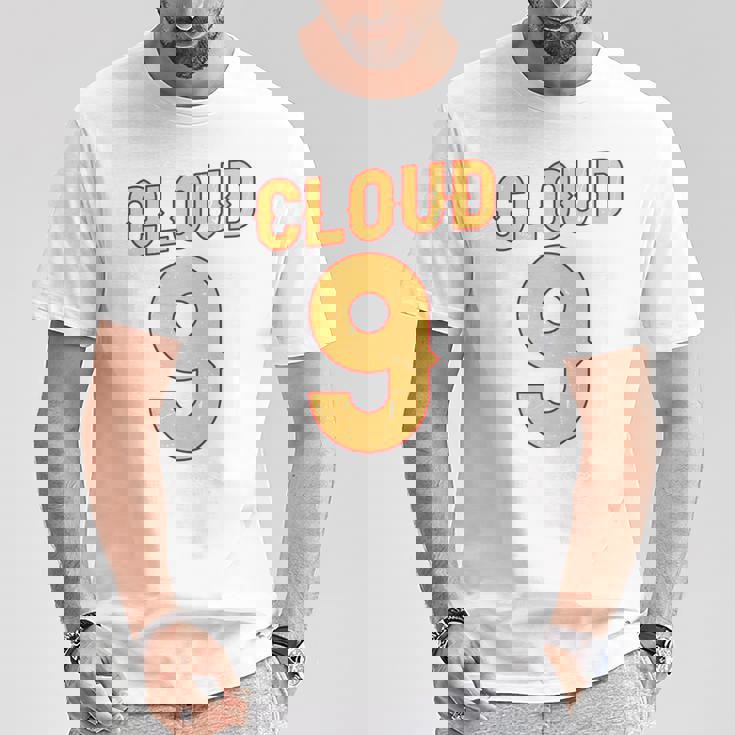 ナイス イエロー オレンジ クラウド 9 コスチューム 男女兼用 長袖tシャツ Tシャツ 面白い贈り物