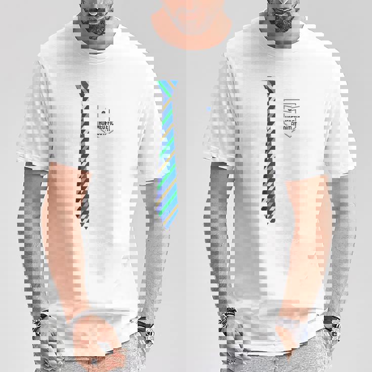 ネクタイで在宅ワーク ホームオフィス・アウトフィット Homeoffice Outfit Tシャツ 面白い贈り物