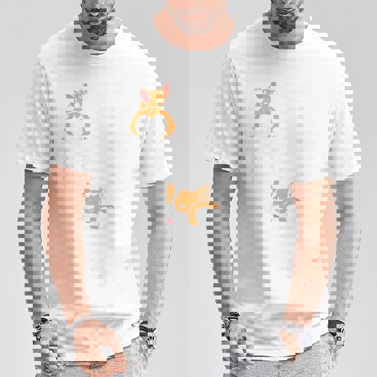 バックプリント ノッシン お尻 犬 かわいい コーギー Tシャツ 面白い贈り物