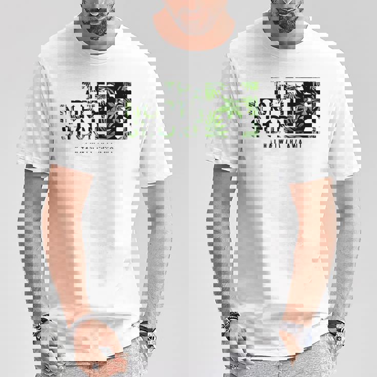 ノースショア ハワイ フローラル Tシャツ 面白い贈り物