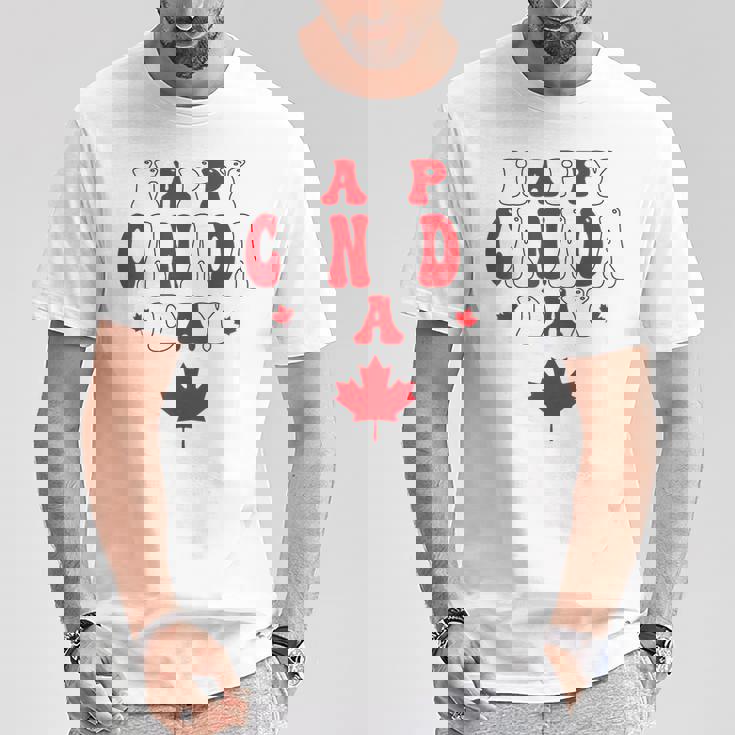 ハッピーカナダデー カナダメープル カナダの女性 メンズ キッズ Tシャツ 面白い贈り物