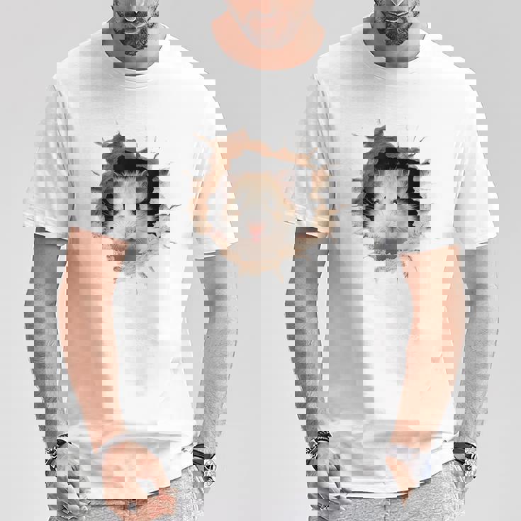 ハムスター アニマル柄 動物園 ポートレート イラスト 顔 ハムスター Tシャツ 面白い贈り物