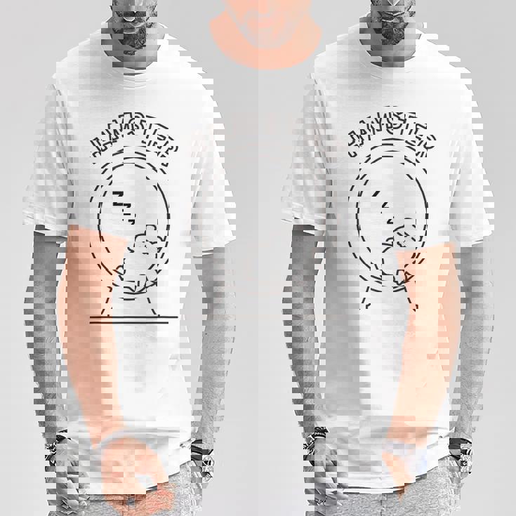 ハムスター 寝る ダイエット リバウンド メンズ レディース キッズ かわいい おもしろ ハムスター好き Tシャツ 面白い贈り物