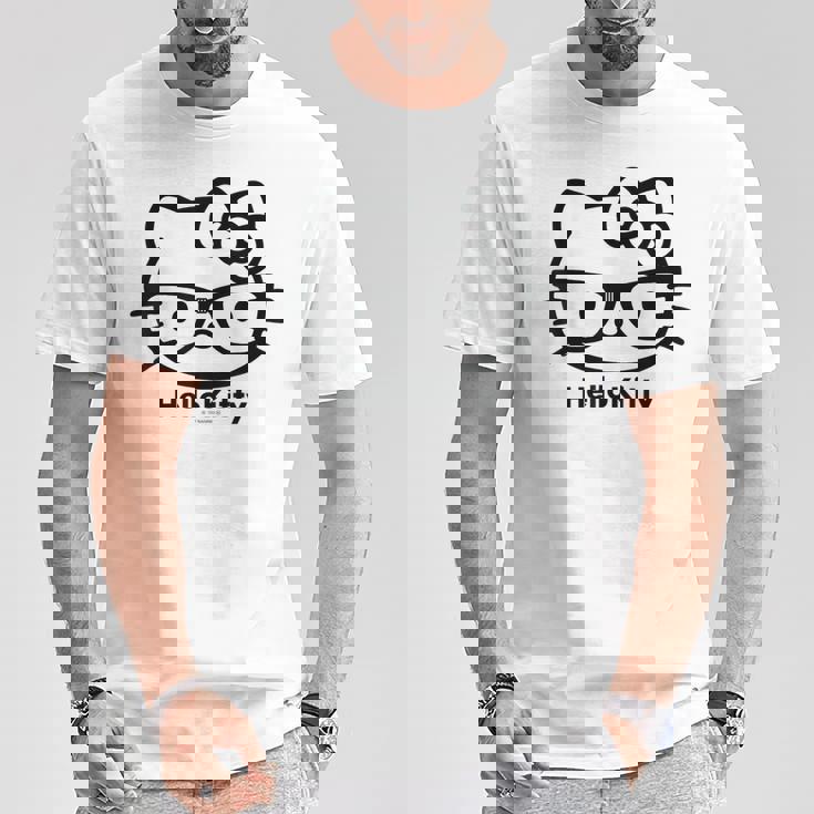 ハローキティ Usデザイン カオ メガネ Tシャツ 面白い贈り物