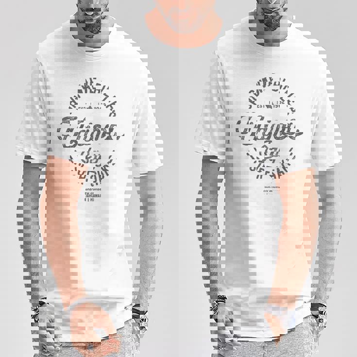 ハワイアンサーフデザインワイメアベイノースショアハワイバケーション Tシャツ 面白い贈り物