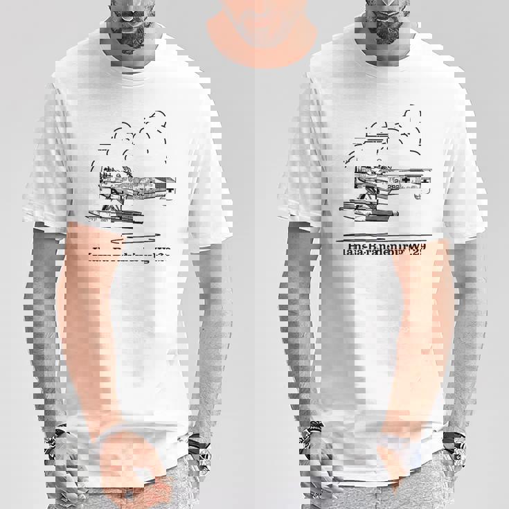 ハンザ ブランデンブルク W29 ドイツ水上飛行機 空飛ぶ雲 Tシャツ 面白い贈り物