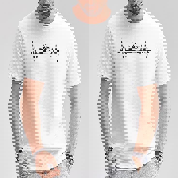 ハートビート クリフ ダイビング クリフ ジャンピング ダイバー Tシャツ 面白い贈り物