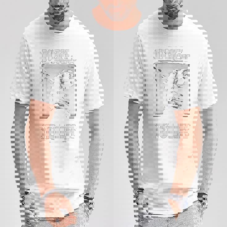 バイク愛好家とバイカーズノーバイクノーライフ背中 Tシャツ 面白い贈り物