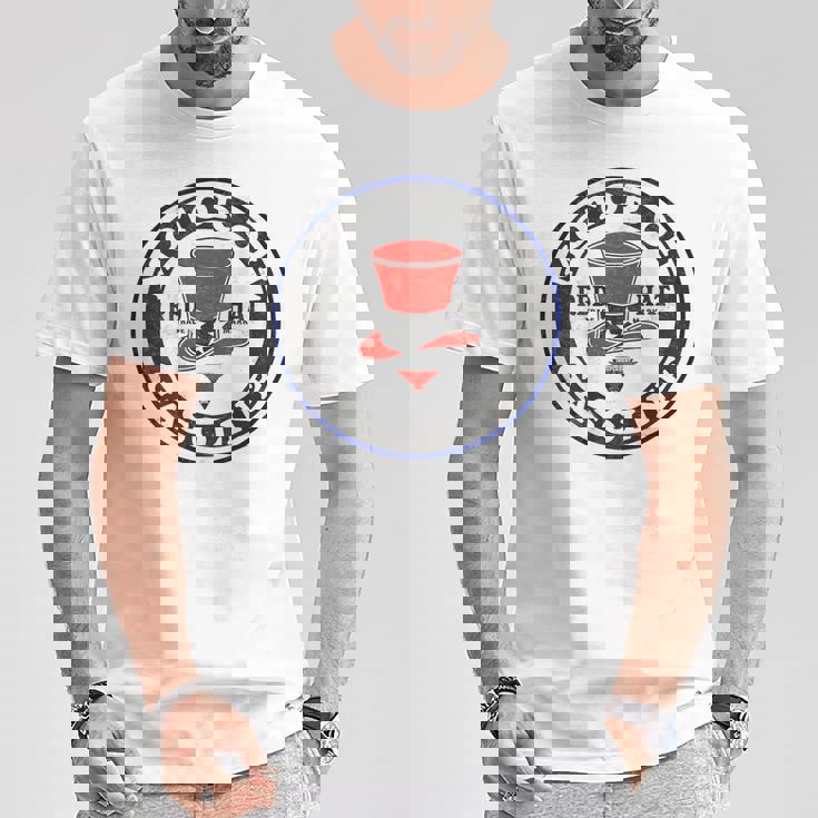 バックプリントのみ レトロ ビンテージ ガソリンスタンド レッドハット モーターオイル Tシャツ 面白い贈り物