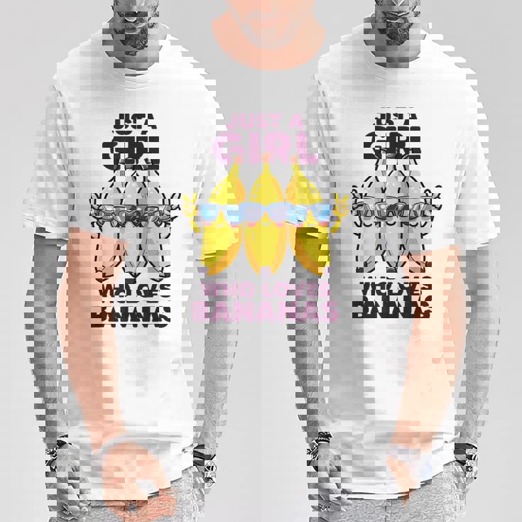 バナナ好きな女の子だけフルーツファニーイエローバナナ好き Tシャツ 面白い贈り物