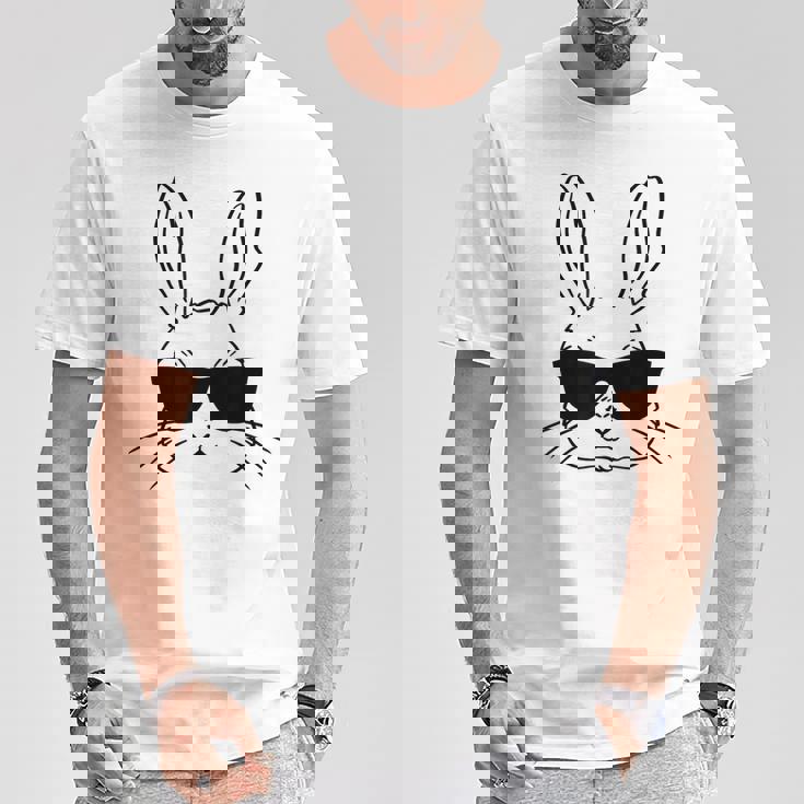 バニーフェイス サングラス イースターデー 男の子 幼児 キッズ Tシャツ 面白い贈り物