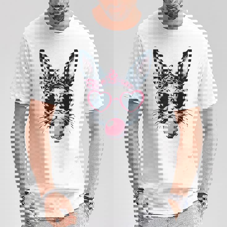 バニーフェイス サングラス付き イースターデー 男の子 男性 子供 Tシャツ 面白い贈り物