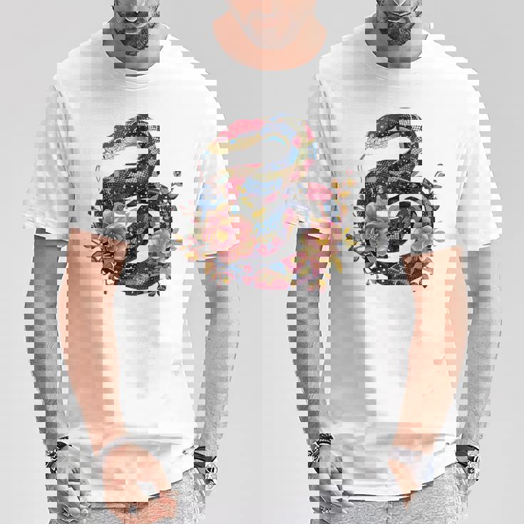 パイソン 蛇 フローラルボール パイソン タトゥーフラワー 蛇好き Tシャツ 面白い贈り物