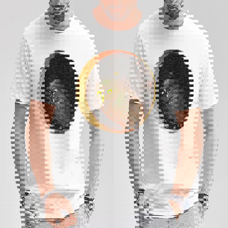 ヒエロニムス ボッシュ フクロウ 大喜びの庭 Tシャツ 面白い贈り物