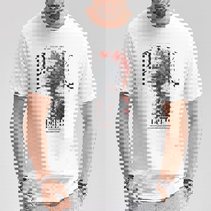 ヒップホップ ヴィンテージ エッジの効いた Y2k バックプリント ストリートウェア パンク スカル Tシャツ 面白い贈り物