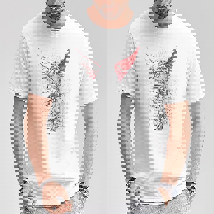 ヒップホップ ヴィンテージ エッジー アーバン Y2k バックプリント ストリートウェア エンジェル Tシャツ 面白い贈り物