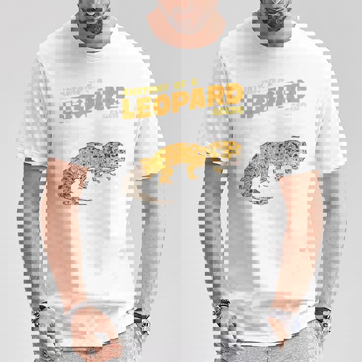 ヒョウ爬虫類ヤモリの解剖学 Tシャツ 面白い贈り物