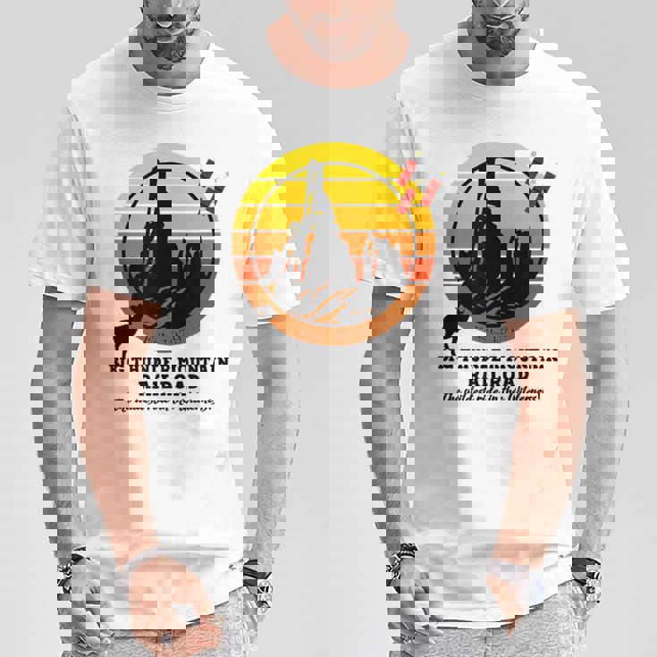 ビッグサンダーマウンテン鉄道、ワイルドトレインライド、西 Tシャツ 面白い贈り物