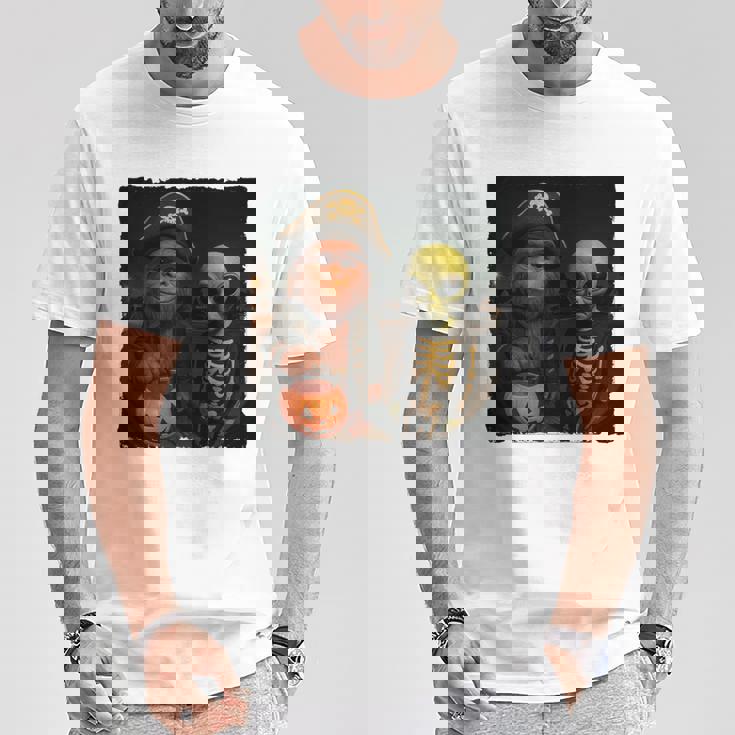 ビッグフットエイリアン 面白い ハロウィン トリック ドア カメラビュー 長袖tシャツ Tシャツ 面白い贈り物