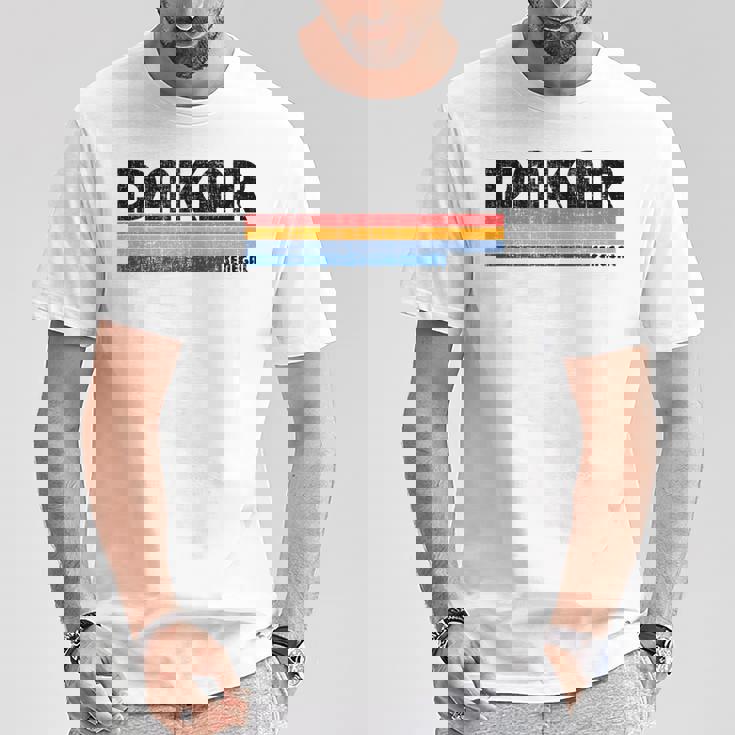 ビンテージ70年代80年代スタイルのダカール、セネガル。 Tシャツ 面白い贈り物