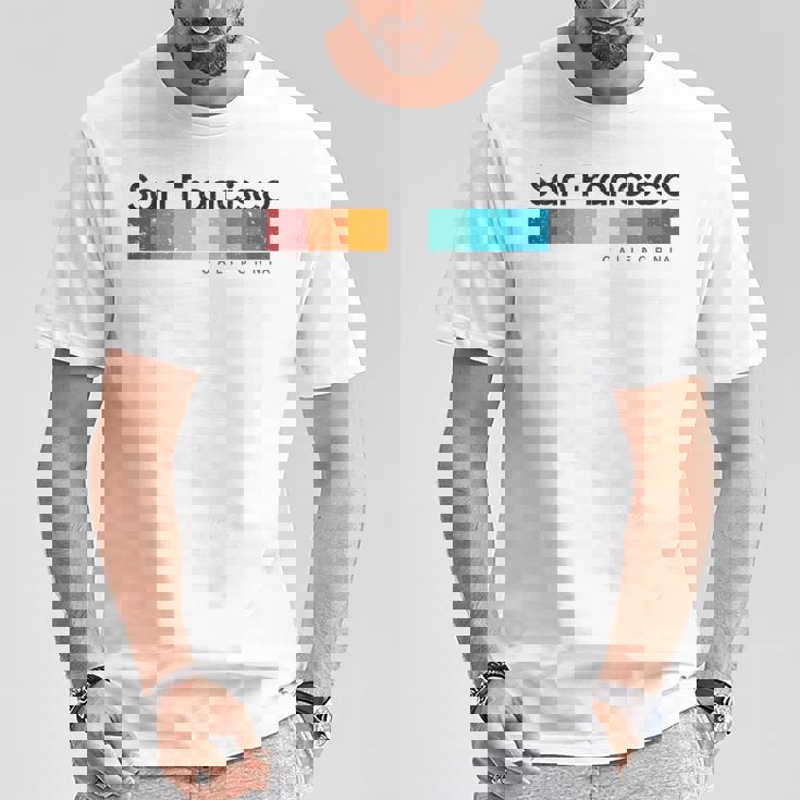 ビンテージサンフランシスコカリフォルニア1980年代レトロデザインtシャツ Tシャツ 面白い贈り物