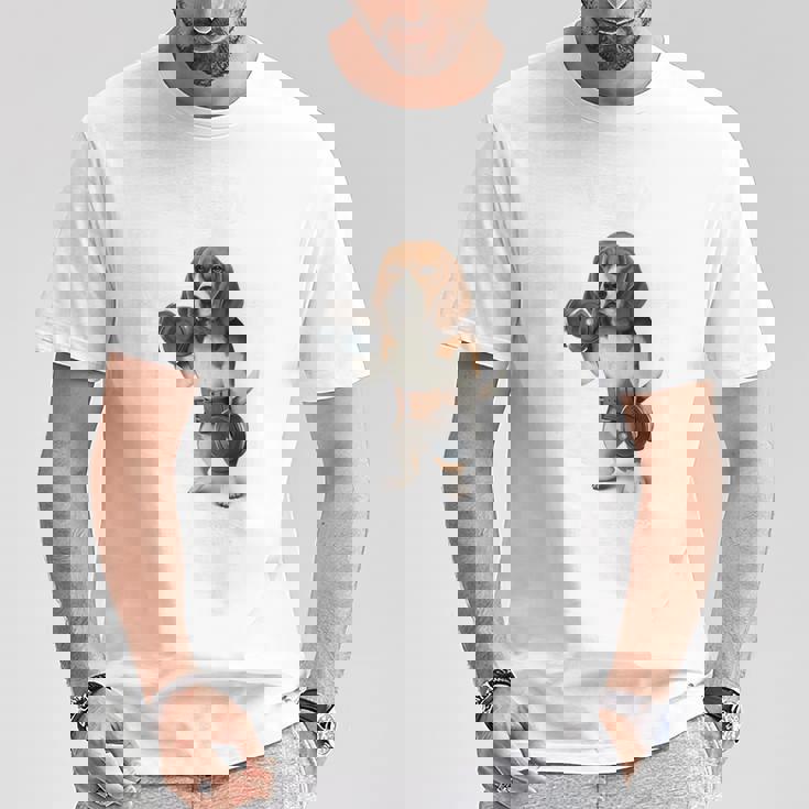 ビーグル 犬 ダンベル 筋トレ 筋肉 ワークアウト ジム Tシャツ 面白い贈り物